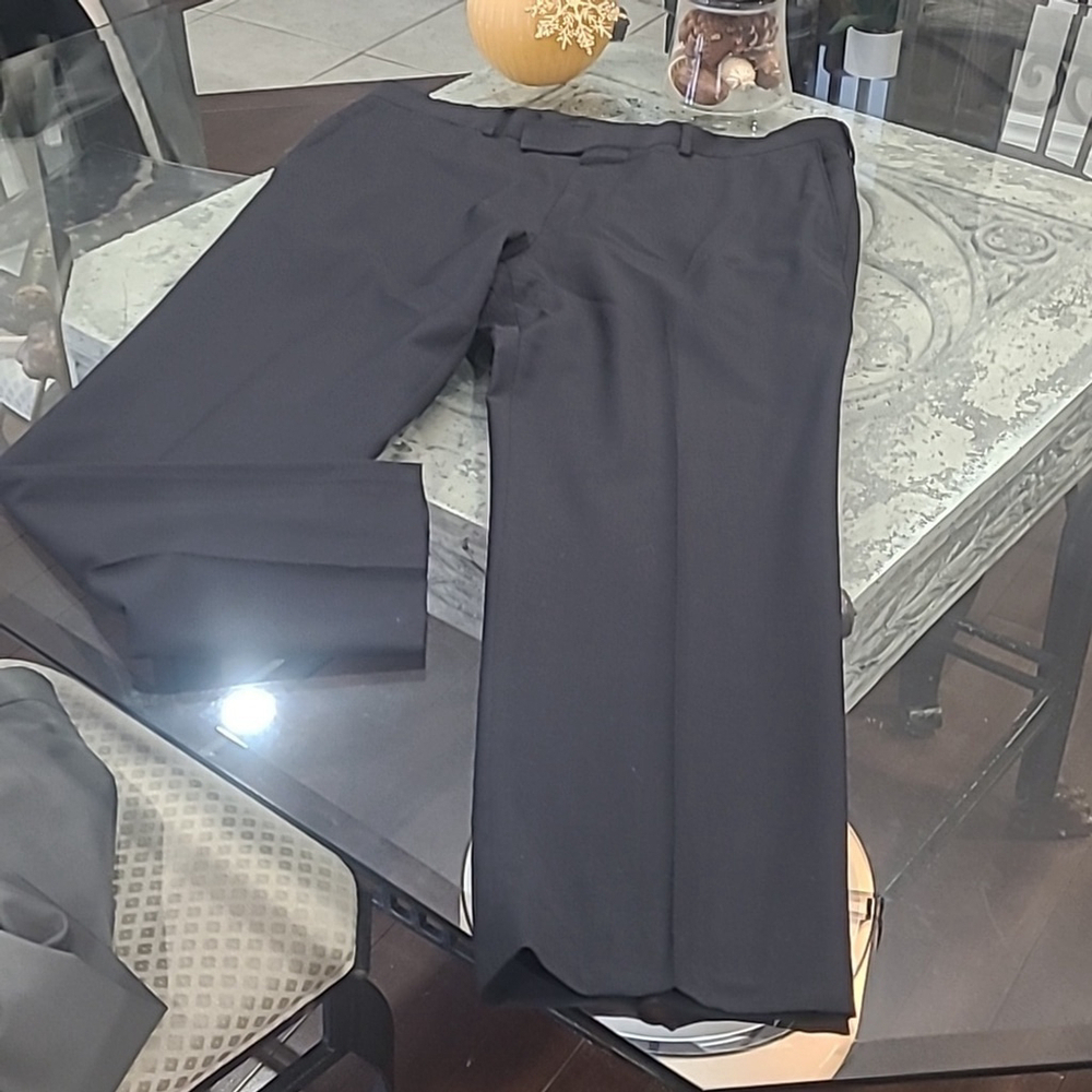 HUGO BOSS MEN'S VIRGIN WOOL BLACK FORMAL DRESS PANTS 34